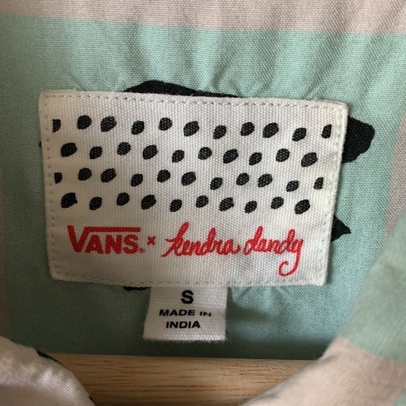 VANS x KENDRA DANDY Eye Print Short Sleeve Button Down Mini Dress - Picture 8 of 14